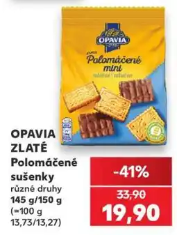 Kaufland OPAVIA Zlaté Polomáčené Sušenky nabídka