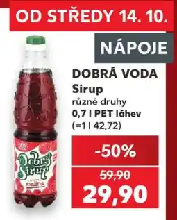 Kaufland DOBRÁ VODA Sirup nabídka