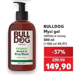 Kaufland BULLDOG Mycí gel obličej a vousy nabídka