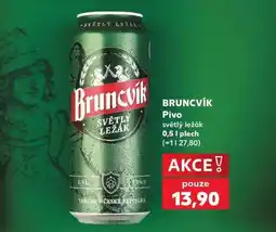 Kaufland BRUNCVÍK Pivo světlý ležák nabídka