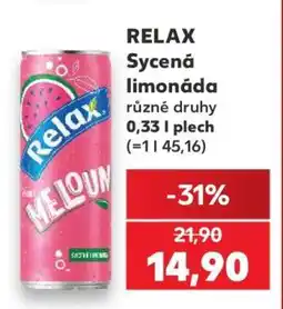 Kaufland Relax sycená limonáda nabídka
