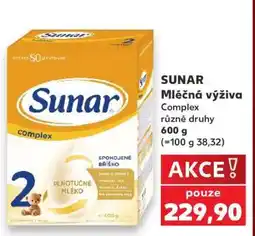 Kaufland SUNAR Mléčná výživa Complex nabídka