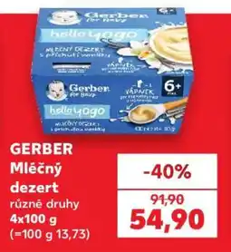 Kaufland GERBER Mléčný dezert nabídka