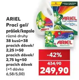 Kaufland ARIEL Prací gel/prášek/ kapsle nabídka