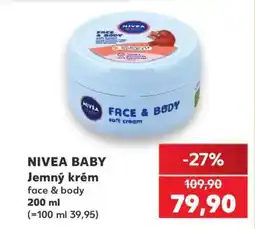 Kaufland NIVEA BABY Jemný krém face & body 200 ml nabídka