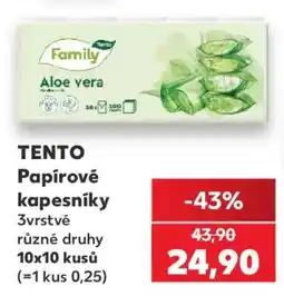 Kaufland Tento papírové kapesníky nabídka
