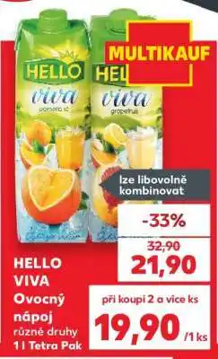 Kaufland Hello Viva ovocný nápoj nabídka