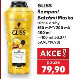 Kaufland GLISS Šampon/balzám/maska nabídka