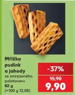 Kaufland Mřížka pudink a jahody nabídka