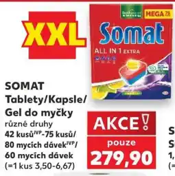Kaufland SOMAT Tablety/Kapsle/Gel do myčky nabídka