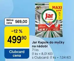 Tesco Jar kapsle do myčky na nádobí nabídka