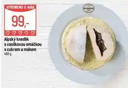 Globus Alpský knedlík s vanilkovou omáčkou s cukrem a mákem nabídka