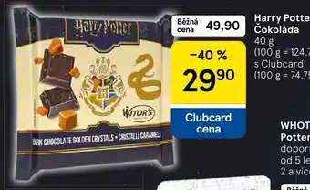 Tesco Witor's harry potter čokoláda nabídka