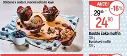 Globus Double čoko muffin, Borůvkový muffin nabídka