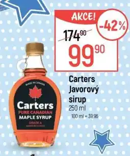 Globus Carters Javorový sirup nabídka