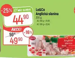 Globus Le & Co Anglická slanina nabídka