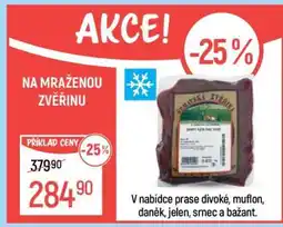 Globus Mražená zvěřina nabídka