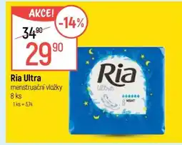 Globus Ria Ultra menstruační vložky 8 ks nabídka