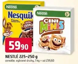 Trefa Nestlé cereálie, vybrané druhy nabídka