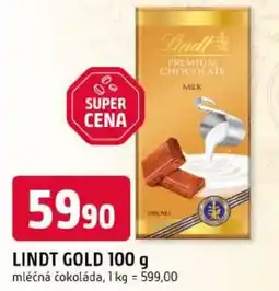 Trefa Lindt gold mléčná čokoláda nabídka