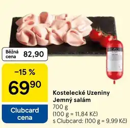 Tesco Kostelecké Uzeniny Jemný salám nabídka
