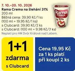 Tesco Rama Crema na šlehání 31% nabídka