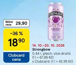 Tesco Strongbow nabídka