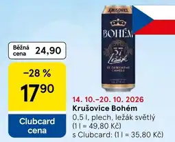 Tesco Krušovice Bohém nabídka