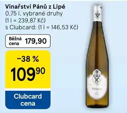 Tesco Vinařství Pánů z Lipé nabídka