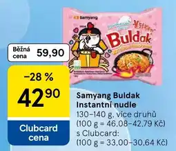 Tesco Samyang Buldak instantní nudle nabídka