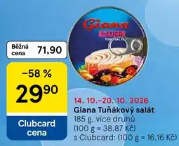 Tesco Giana tuňákový salát nabídka