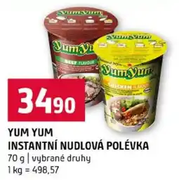 Terno Yum Yum instantní nudlová polévka nabídka