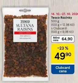 Tesco Tesco sultana raisins nabídka