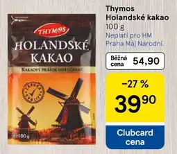 Tesco Thymos holandské kakao nabídka