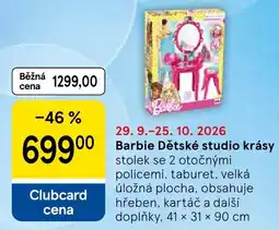 Tesco Barbie Dětské studio krásy nabídka
