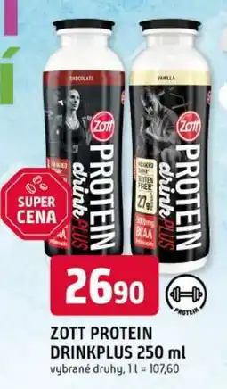Trefa Zott protein drinkplus nabídka