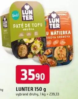 Trefa Lunter paté de tofu hruška u nátierka ríkova krémová nabídka