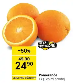 Tesco Pomeranče nabídka