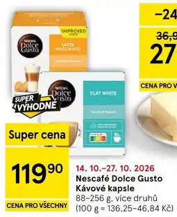Tesco Nescafé Dolce Gusto kávové kapsle nabídka