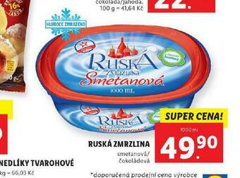 Lidl Ruská zmrzlina nabídka