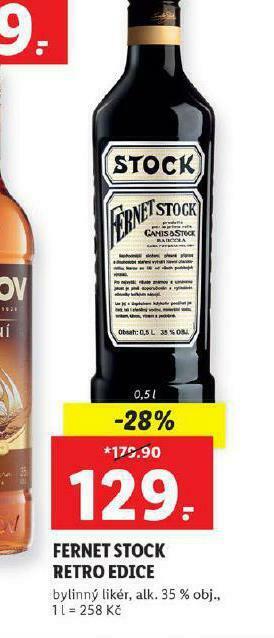 Lidl Fernet stock retro edice nabídka