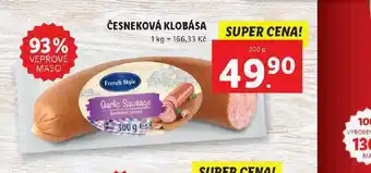 Lidl Česneková klobása nabídka