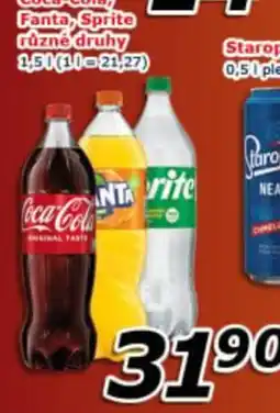 ESO MARKET Coca-Cola, Fanta, Sprite různé druhy nabídka