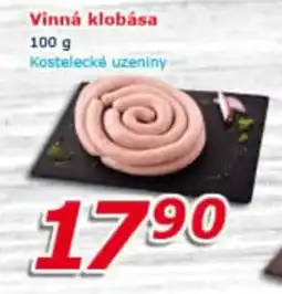 ESO MARKET Kostelecké uzeniny Vinná klobása nabídka