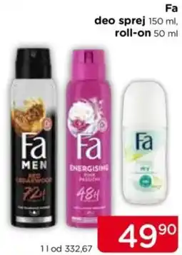 TOP drogerie Fa deo sprej roll-on nabídka