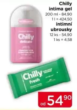 TOP drogerie Chilly intimní ubrousky nabídka