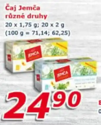 Jemča čaj různé druhy