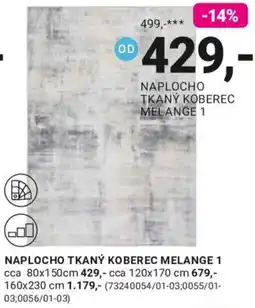 Möbelix Naplocho tkaný koberec melange 1 nabídka