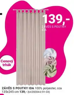 Möbelix Závěs s poutky ida nabídka