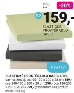 Möbelix Elastické prostěradlo basic nabídka